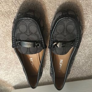 Worn once! Black coach loafer
